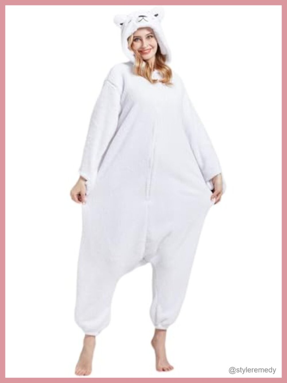 Adult Animal Onesie Cosplay Halloween Costume Polar Fleece One-Piece Pajama - Picture 2 of 6